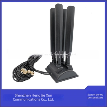 Antena desktop cu ventuză, dual-band 2.4 GHz/5 GHz, 10 dBi câștig, 50 Ω, 600–6000 MHz, SWR ≤1.5