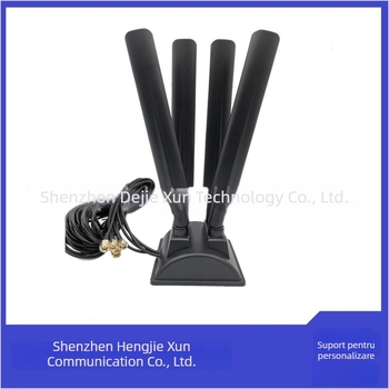 Antena desktop cu ventuză, dual-band 2.4 GHz/5 GHz, 10 dBi câștig, 50 Ω, 600–6000 MHz, SWR ≤1.5