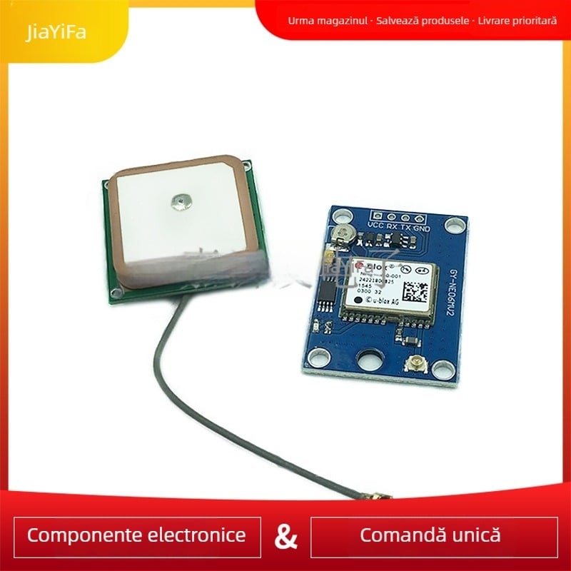 Modul de antenă GPS, antenă ceramică activă, model GY-NEO-6M/7M/8M, Jia Yifa, câștig 1, bandă de frecvență 9600, tensiune de funcționare 3