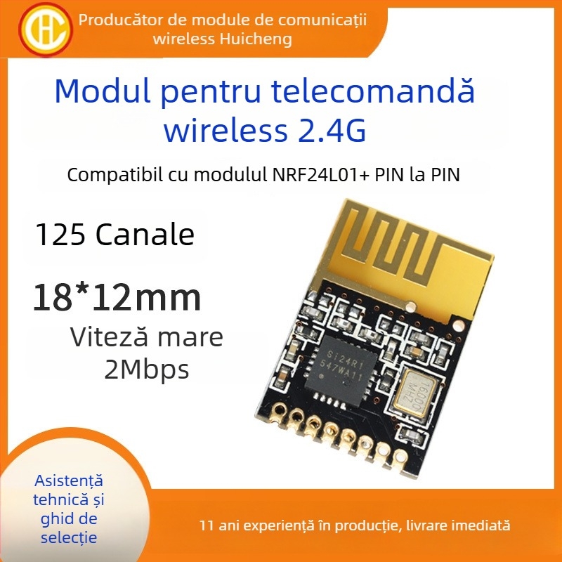 Modul fără fir pentru telecomandă Huaicheng Wireless — 2.4G, SI24R1, de calitate industrială