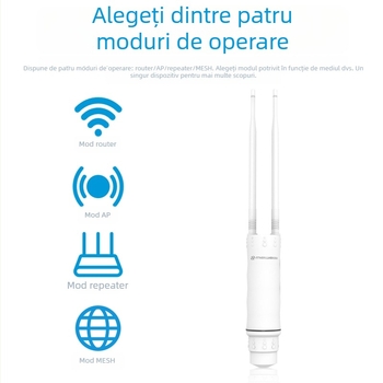 Ruter wireless industrial, cu antenă dublă, transmisie 1800M, rază de acoperire 450 m, IEEE 802.11g