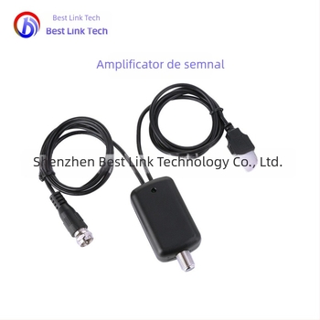 Antena TV interior cu câștig de 25 dBi (frecvențe 172–240 MHz; 470–862 MHz; impedanță 75 Ω; SWR ≤ 2; tensiune de alimentare 5 V)