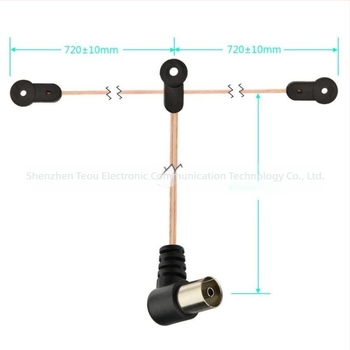 Ant-108 Antenă FM cu unghi drept, amplificator de putere, compatibilă cu MD TV card, conector feminin dublu