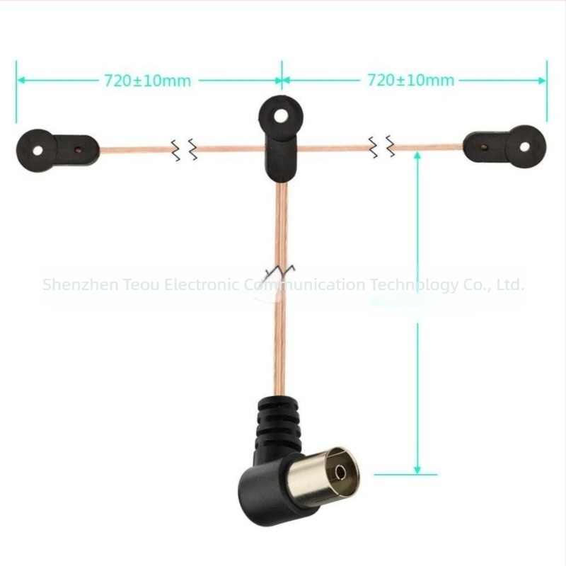 Ant-108 Antenă FM cu unghi drept, amplificator de putere, compatibilă cu MD TV card, conector feminin dublu