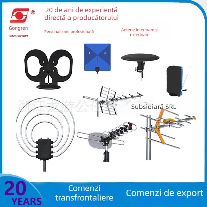 DTMB antenă TV interior/exterior și receptor TV digital HD