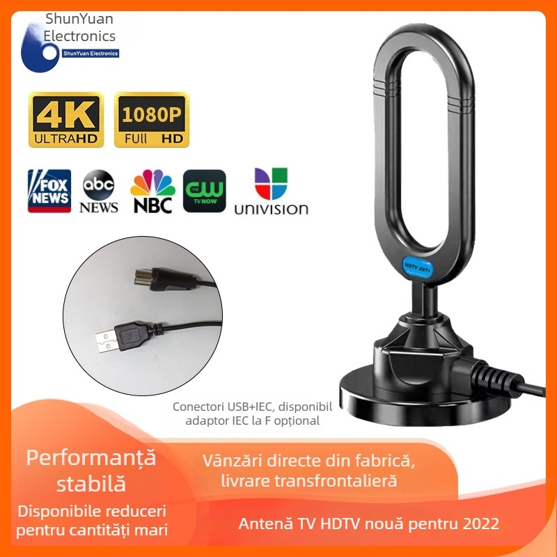 Antena TV exterioară, model 160t-o-w5usb-f-5r0g2, câștig 22 dB, gamă de frecvențe 170-700 MHz, impedanță 75 Ω, SWR ≤ 3