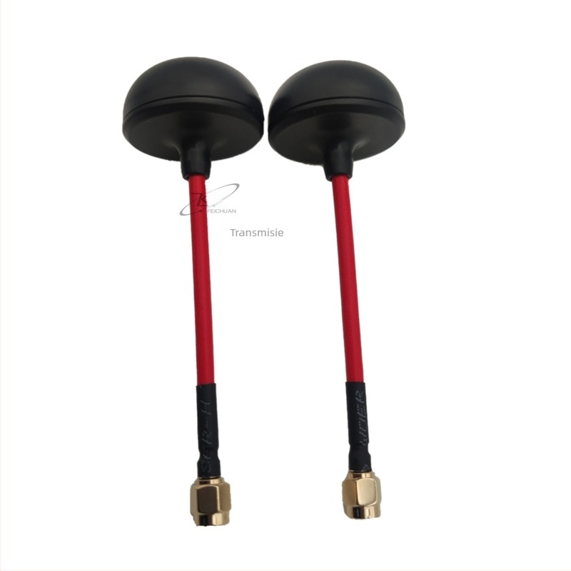 Antena tip ciupercă pentru dronă, transmisie video, polarizare circulară, 5.8/1.3 GHz, 50 Ω, câștig 5 dB, SWR ≤ 1.5, Brand fc