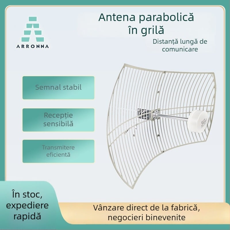 Antena de microunde cu polarizare duală, parabolică, 1710-2700 MHz, 24 dBi