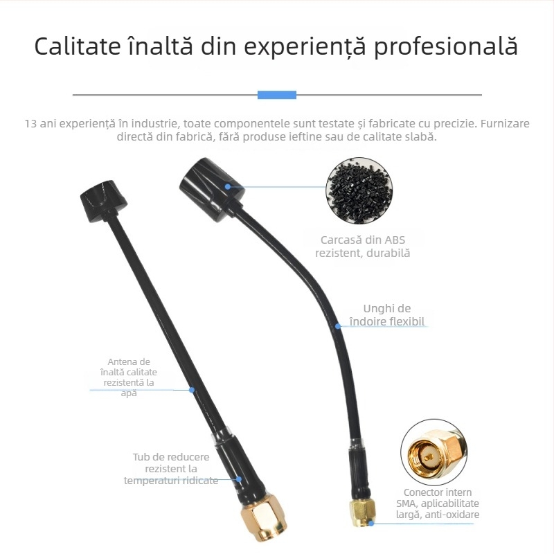 Feimin antenă Lollipop pentru dron FPV — Omnidirecțională, 4.9/5.8/6 GHz, drone de curse, marcă privată autorizată