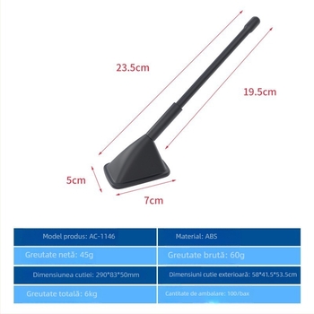 Antena decorativă pentru mașină, montare cu adeziv, universală pentru toate modelele, Carfu