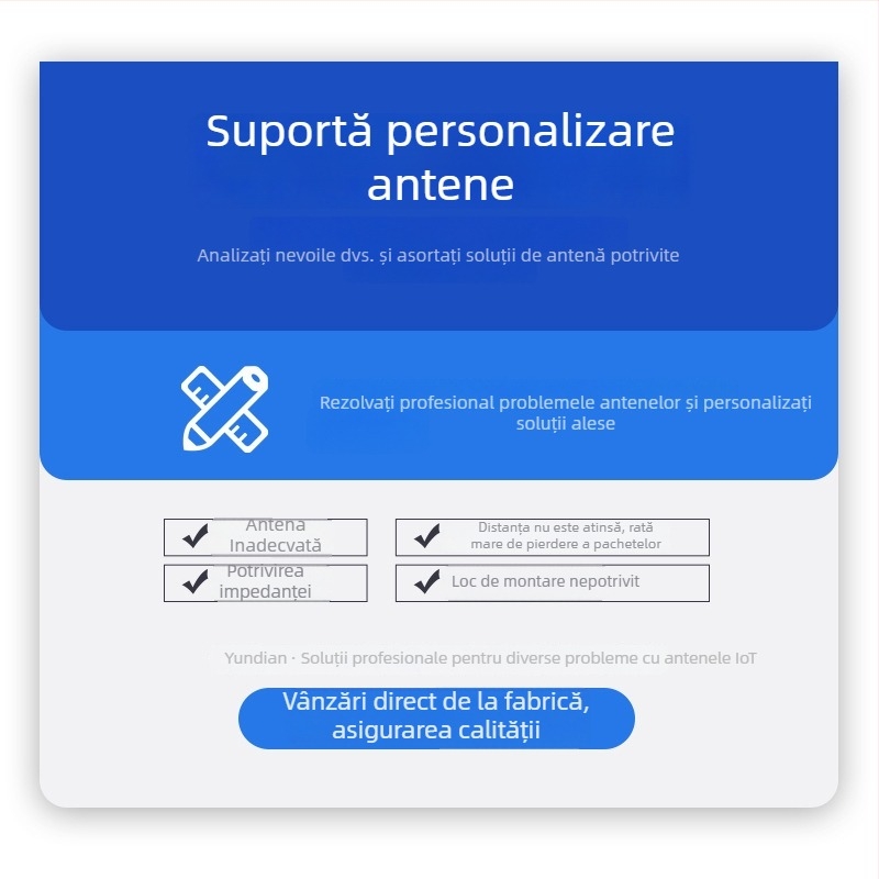 DZ002 antenă 2.4/5.8 GHz Wi‑Fi/Bluetooth – potrivire impedanță, debugging și simulare prototipă cu testare (personalizabilă), SWR ≤ 1.5