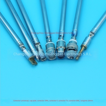 Antena radio telescopică, modelul 7120BNC, conector BNC, frecvență 433 MHz, impedanță 75 Ω