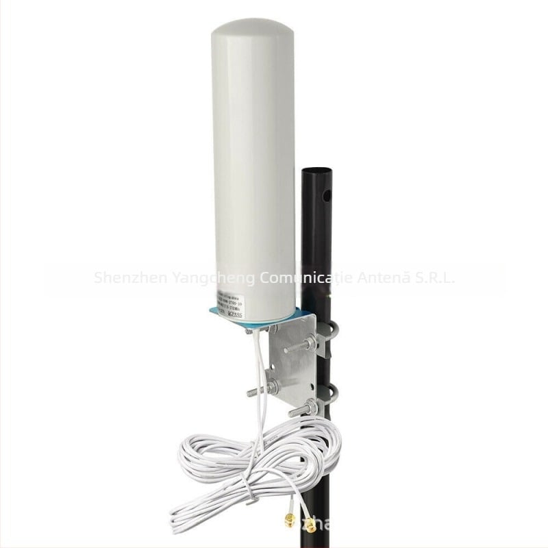 Antena exterioară cu doi conectori SMA masculi pentru 2G/3G/4G/5G LTE, impedanță 50 Ω, câștig 12 dBi, SWR ≤ 1,5