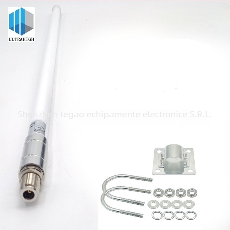 LoRa 868/915 MHz antenă omnidirecțională din fibră de sticlă, 50 Ω, SWR ≤ 1,5, câștig 3–12 dBi