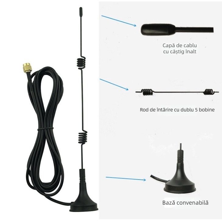 Antena pentru 4G, TV digital, Wi‑Fi, 2,4 GHz PCS, satelit cu bandă întreagă