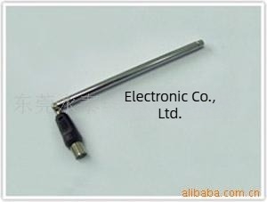 Antena TV interioară cu tub telescopic din oțel inoxidabil – interval de frecvențe 80–180 MHz, impedanță 50 Ω, SWR ≤ 2.0, tensiune de funcționare 50 V