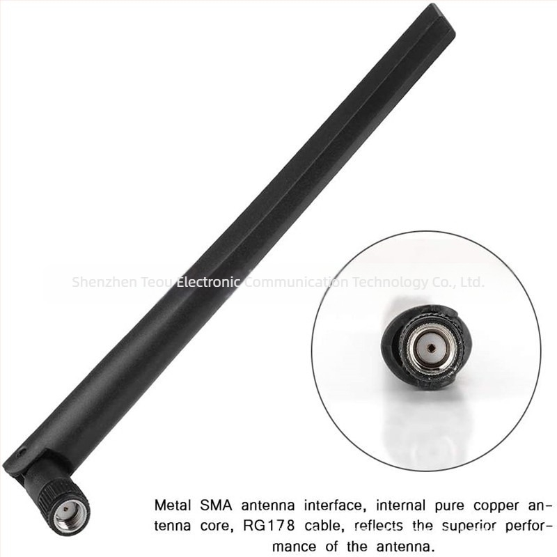 Antena pentru router WiFi, dual-band 2.4 GHz / 5.8 GHz, 5 dBi, conector SMA masculin, compatibil cu ASUS RT-AC68U/AC66U