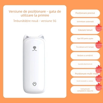 Dispozitiv GPS 5G pentru copii, elevi, vârstnici — precizie 2–10 m, baterie 5 zile, impermeabil, hartă HD