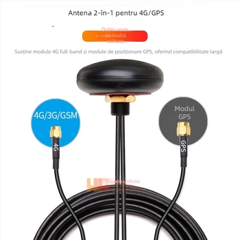 Beidou GPS + 4G Antenă omnidirecțională pentru poziționare, două în unu, Antenă de cabinet cu ieșire dublă, SMA Pin interior, cablu de 3 m