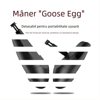 Grip de joc pentru mobil în formă de ou de gâscă, cu suport, pentru PUBG și Peace Elite, conectare prin cablu, material PP, 45 g, model 123