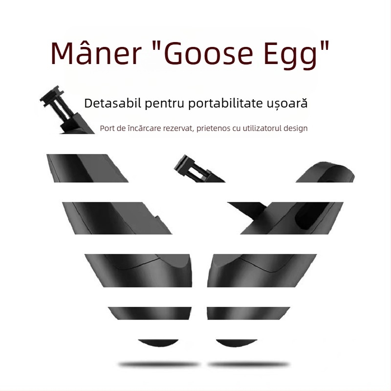 Grip de joc pentru mobil în formă de ou de gâscă, cu suport, pentru PUBG și Peace Elite, conectare prin cablu, material PP, 45 g, model 123