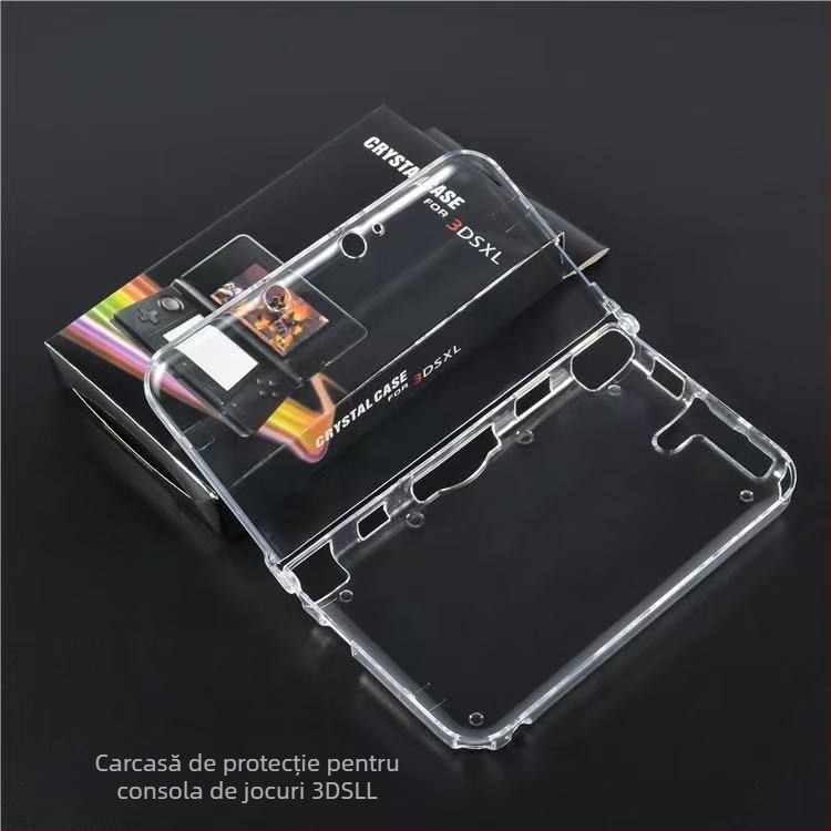 Carcasă de protecție 3DS LL – Carcasă PC transparentă, Turnare prin injecție, Compatibilă cu 3DS LL, Greutate 0.08