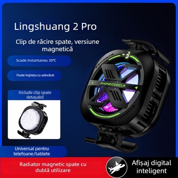 JS82E Răcitor Magnetic pentru Telefon cu Clips de Prindere pe Spate – Răcire Termoelectrică pentru Telefoane și Tablete