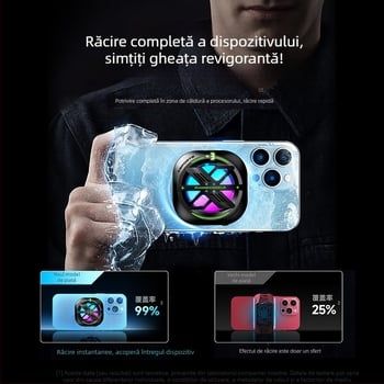 JS82E Răcitor Magnetic pentru Telefon cu Clips de Prindere pe Spate – Răcire Termoelectrică pentru Telefoane și Tablete