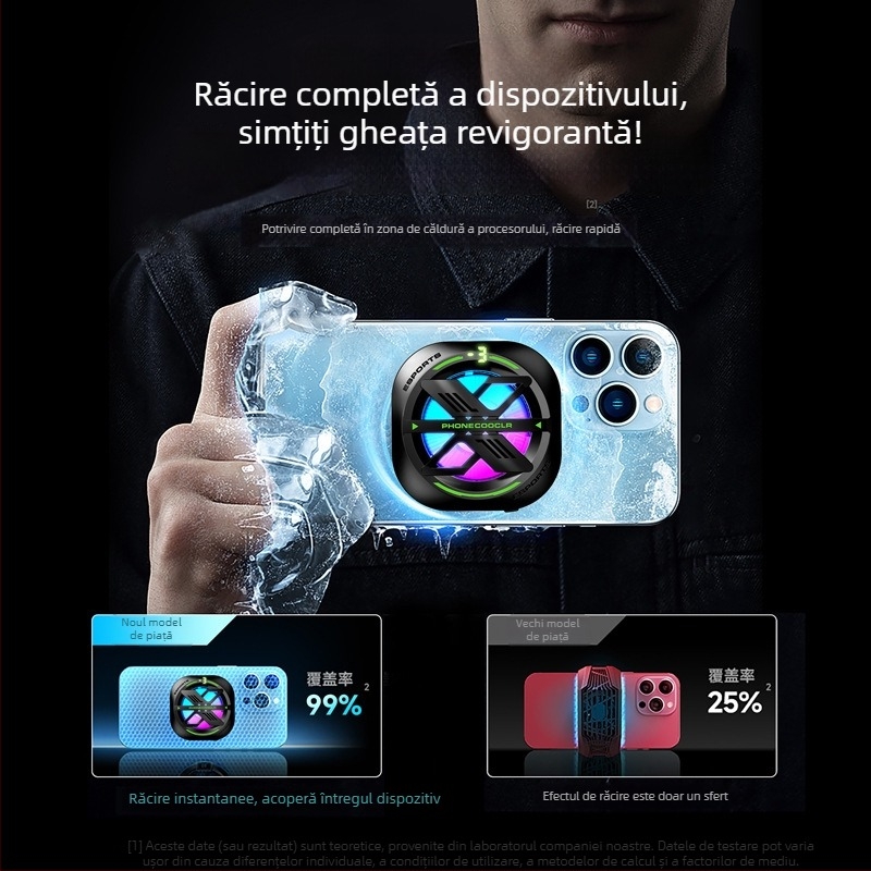 JS82E Răcitor Magnetic pentru Telefon cu Clips de Prindere pe Spate – Răcire Termoelectrică pentru Telefoane și Tablete