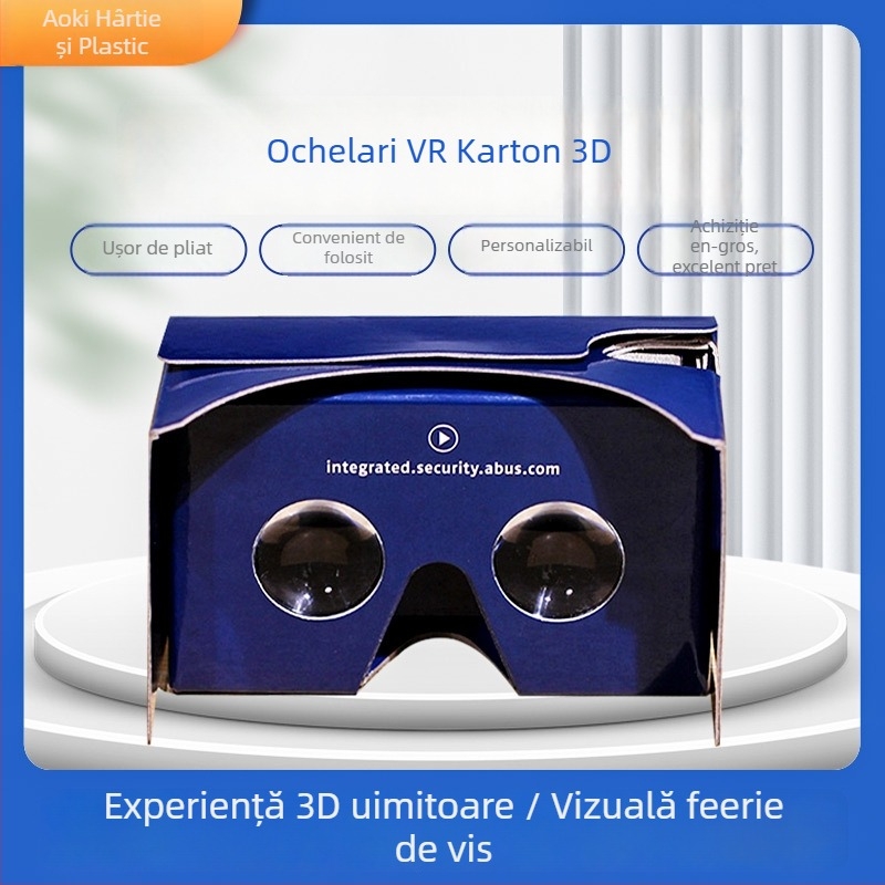 Ochelari VR pentru cap, model vr01, material din hârtie, rezoluție înaltă, sistem de operare Android