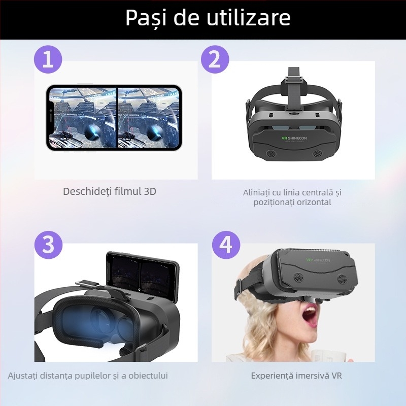 Magic Mirror G13 ochelari VR mobili, 3D VR headset, gaming și realitate virtuală audio-vizuală, proiecție pe ecran