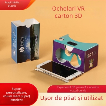 Ochelari VR carton 3D, afișaj de 6,6 inci, intrare NTSC, headset VR purtabil