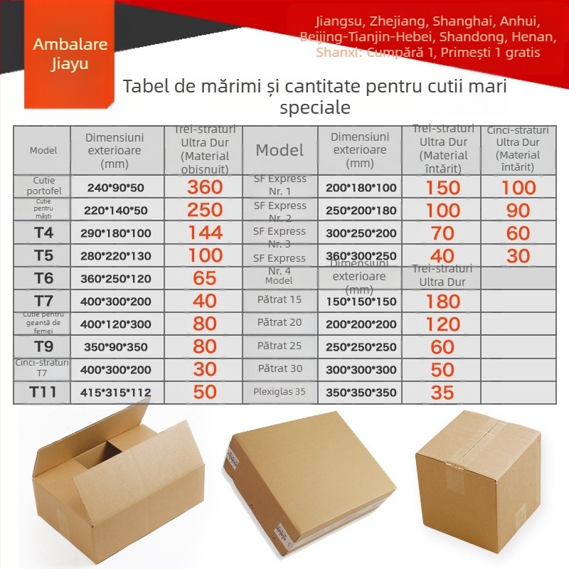 Cutie din carton în formă de T, din carton ondulat, grosime 3,5 mm, 250 g/m², rezistență K3K, carton obișnuit pentru ambalare generală