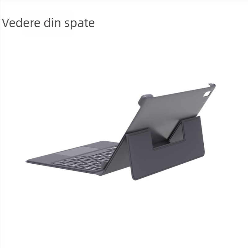 Pogopin husă din piele cu tastatură magnetică pentru tablete universale, Bluetooth, suport ergonomic