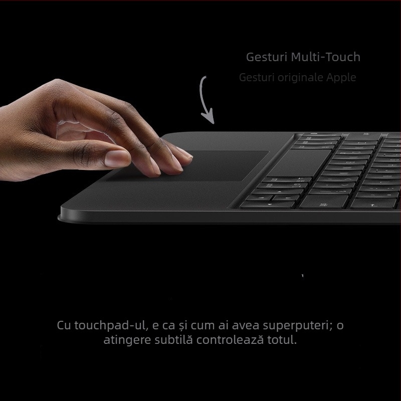 Tastatură wireless cu corp din aliaj de aluminiu și construcție ușoară (aliaj de aluminiu; greutate 530 g; Bluetooth; compatibil cu Apple iPad Pro)