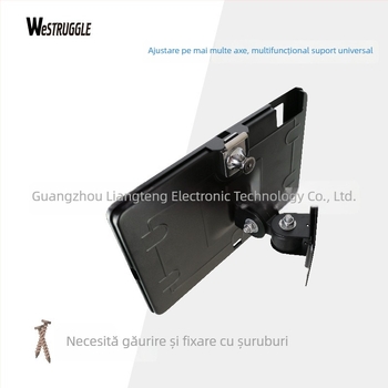 Suport metalic pentru iPad cu fixare pe perete cu lacăt – anti-furt, suport de birou rotativ