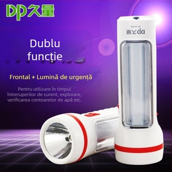 Lampă LED reîncărcabilă, lanternă multifuncțională pentru urgențe și reparații auto, baterie 800 mAh, 0.4W + 1.2W, rază până la 200 m