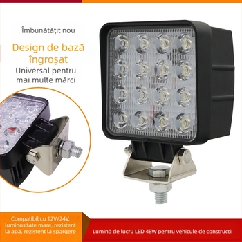 ZS-48WHC LED lampă de lucru pentru excavator, încărcător, macară, buldozer, încărcător frontal — 48W, 12–60V, 2800 lm
