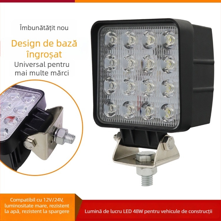ZS-48WHC LED lampă de lucru pentru excavator, încărcător, macară, buldozer, încărcător frontal — 48W, 12–60V, 2800 lm