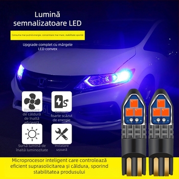 Lumină LED T10 pentru mașini, 6SMD-3030, carcasă din aluminiu, 12-24V, Jin Chida
