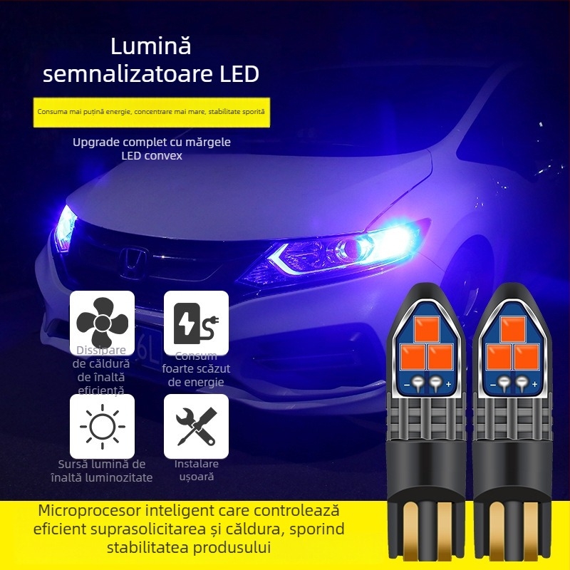 Lumină LED T10 pentru mașini, 6SMD-3030, carcasă din aluminiu, 12-24V, Jin Chida