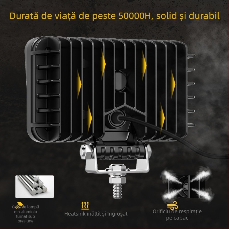 Lumină de lucru LED pentru vehiculele inginerești – 40W, 9-32V DC, 5700-6000K, 50.000 h, aluminiu 6063