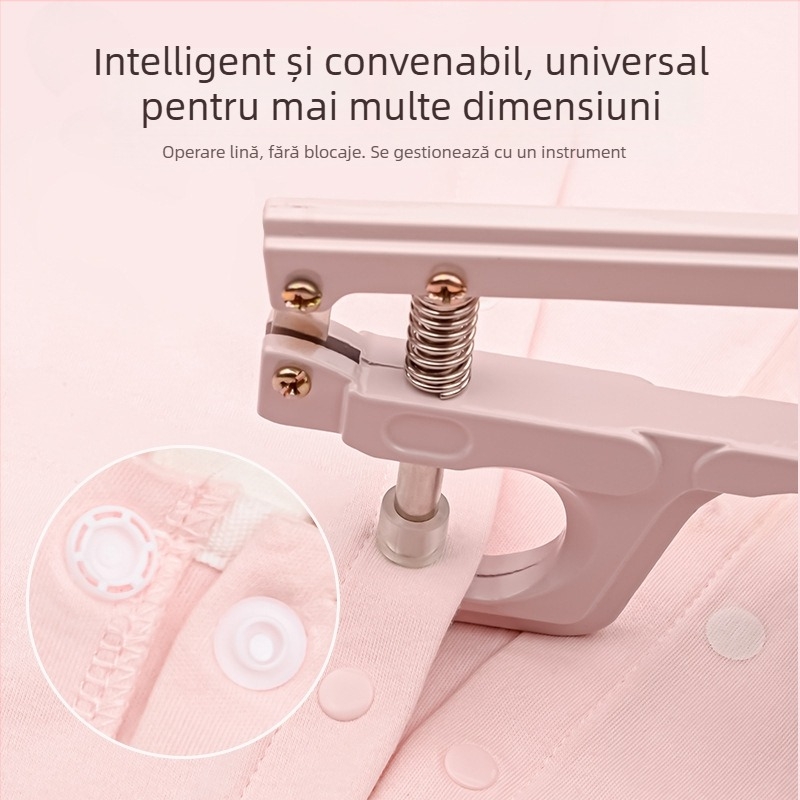 Set instrumente pentru montarea a patru nasturi din rășină, cu clește metalic manual – modele T3/T5/T8, accesorii DIY pentru nasturi