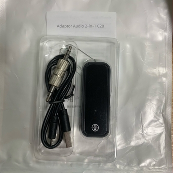 Adaptor Bluetooth două în unu: transmisie și recepție audio, interfață 3.5 mm, Bluetooth 6.0, model C28