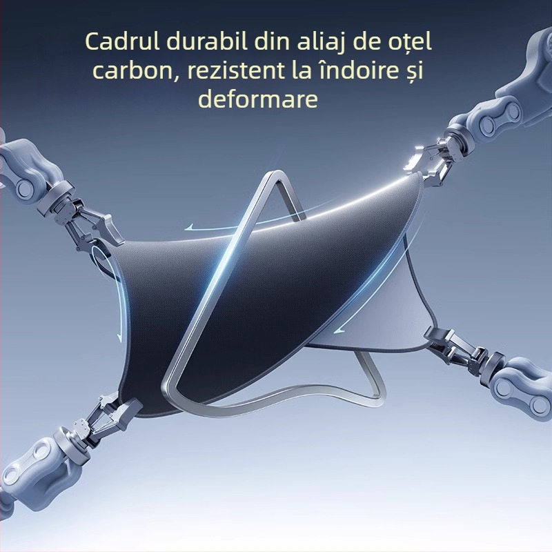 Husa dublă de protecție solară pentru mașină, universal compatibilă, montaj telescopic, izolație termică