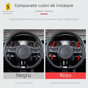 Palete de schimbare a vitezelor pentru volan, din fibră de carbon reală — Salsa Carbon Fiber, pentru Kia Stinger, cod Bp-qy-617