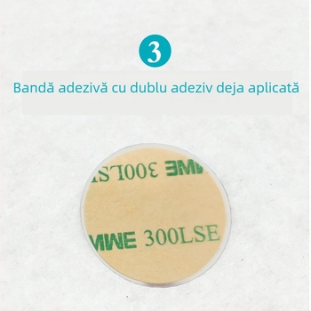 Suport auto pentru telefon HQKJ130 – Placă magnetică din oțel inoxidabil, finisaj lucios, adeziv puternic 3M, compatibil cu majoritatea mărcilor și toate modelele pentru telefoane și tablete