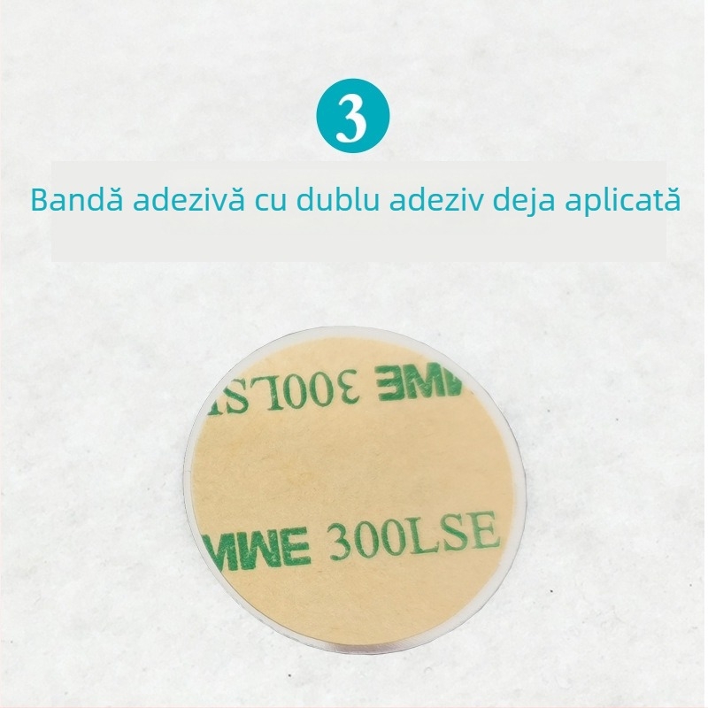 Suport auto pentru telefon HQKJ130 – Placă magnetică din oțel inoxidabil, finisaj lucios, adeziv puternic 3M, compatibil cu majoritatea mărcilor și toate modelele pentru telefoane și tablete