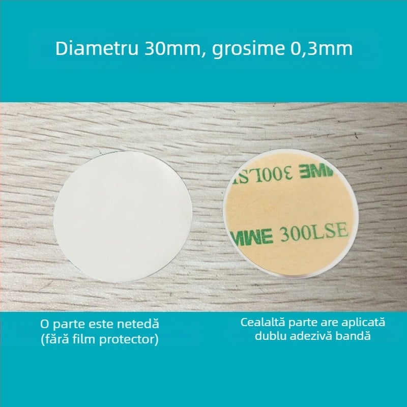 Suport auto pentru telefon HQKJ130 – Placă magnetică din oțel inoxidabil, finisaj lucios, adeziv puternic 3M, compatibil cu majoritatea mărcilor și toate modelele pentru telefoane și tablete