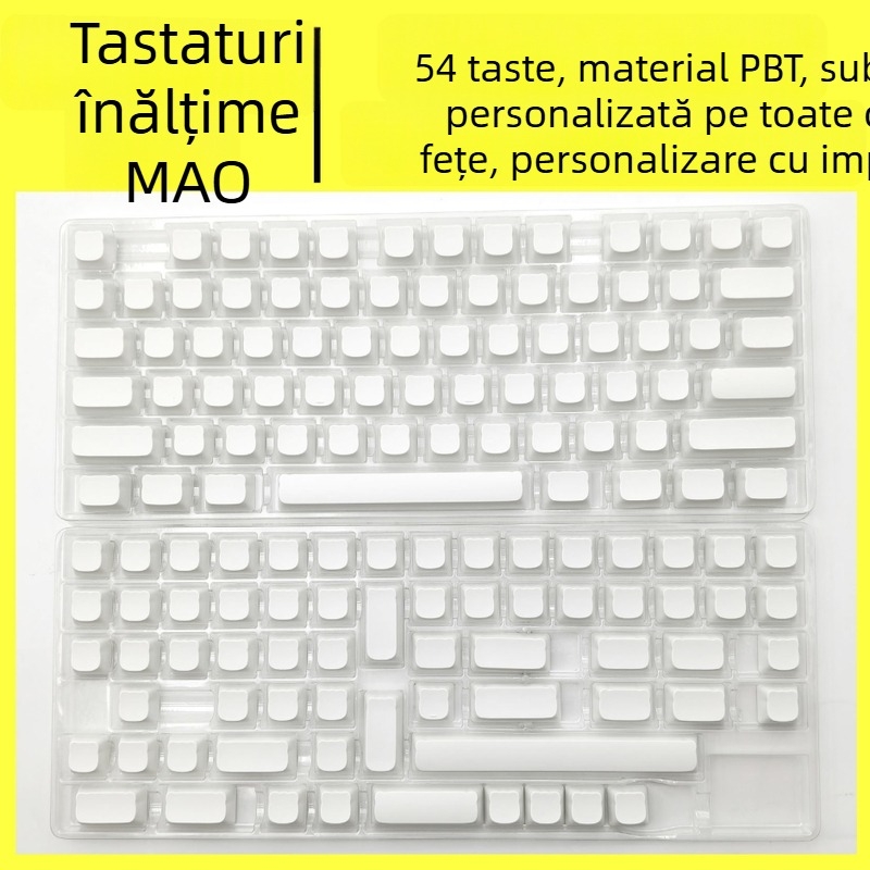 Keycaps PBT pentru tastaturi mecanice — Mao Cat Head, imprimare prin sublimare pe cinci fețe, prelucrare personalizată după desene, formă de cap de pisică